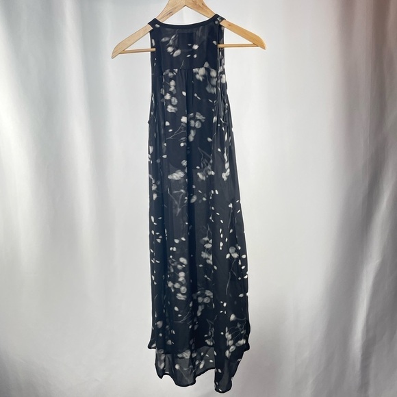 A.L.C. Silk Floral Print Sleeveless Midi Dress in Black Size Small - Picture 3 of 6